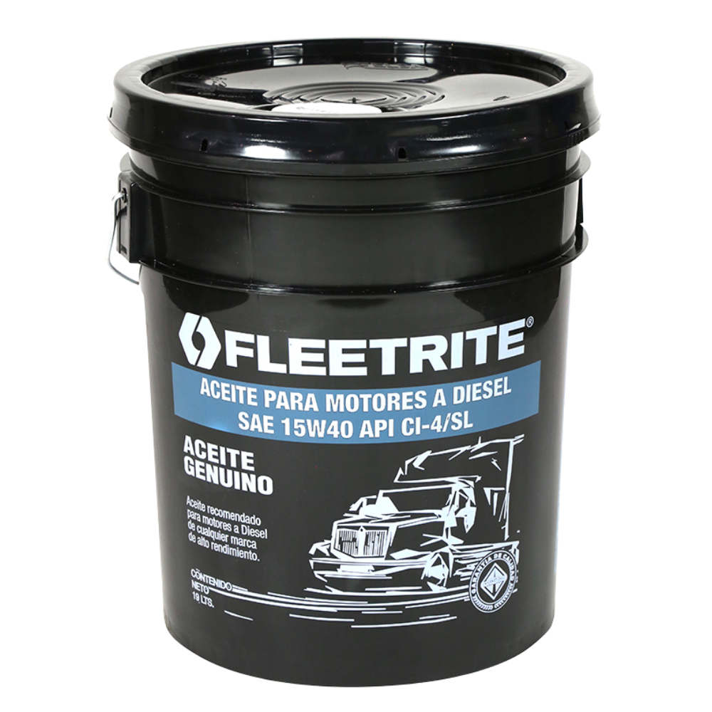 ACEITE O LUBRICANTE DE MOTOR MINERAL 15W40 CUBETA 19 LTS FLEETRITE FLRT3460PL
