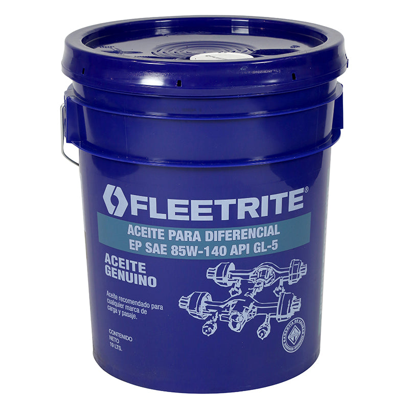ACEITE O LUBRICANTE PARA DIFERENCIAL MINERAL 85W140 CUBETA 19 LTS FLEETRITE FLRT85140PL