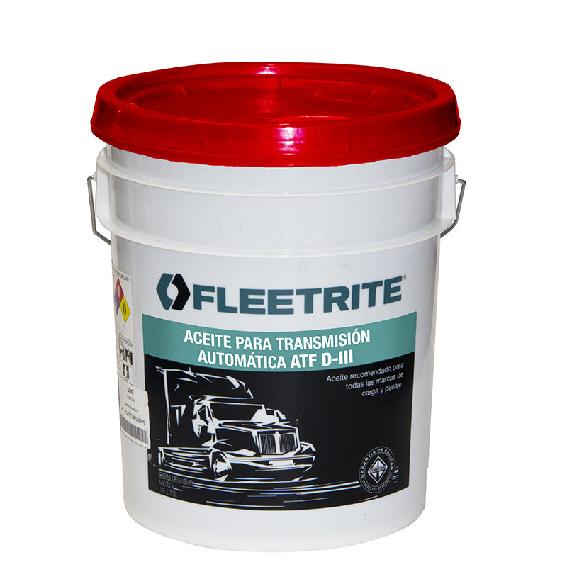 ACEITE O LUBRICANTE PARA TRANSMISION MINERAL DEXRON III CUBETA 19 LTS FLEETRITE FLRTDEXRON3PL