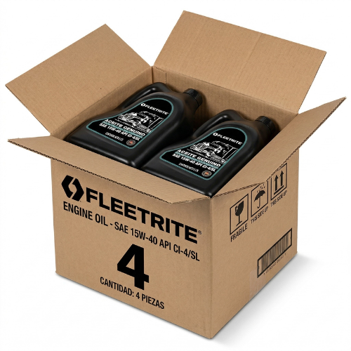 ACEITE O LUBRICANTE DE MOTOR MINERAL 15W40 CAJA CON 4 GARRAFAS DE 5 LITROS FLEETRITE FLRT3460GA