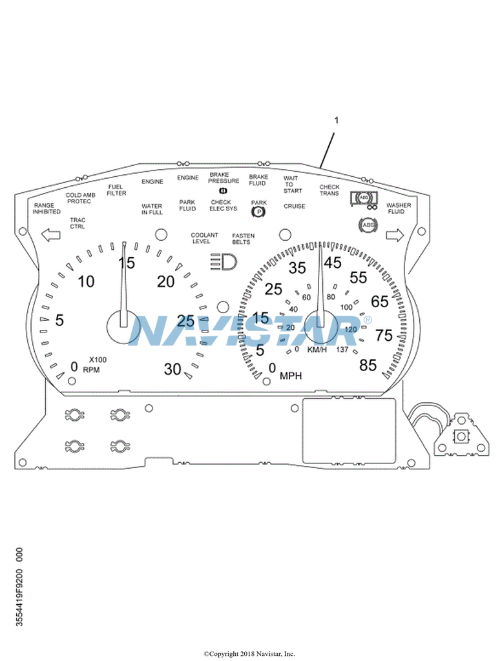 TARJETA MEDIDORES NAVISTAR RECON 3604599C92